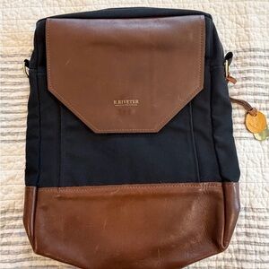 R. Riveter Corbin canvas and leather back pack